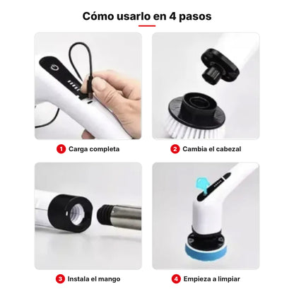 CEPILLO ELECTRICO DE LIMPIEZA 9 EN 1
