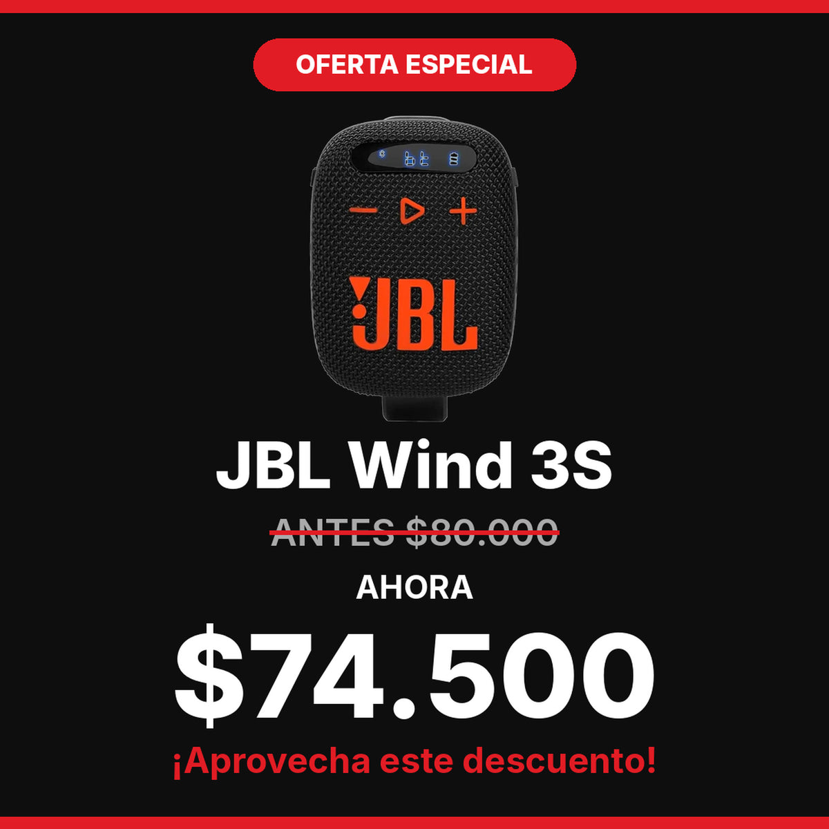 Parlante Portátil JBL Wind 3S